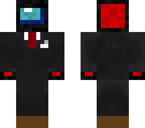 among us red crewmate with suit
