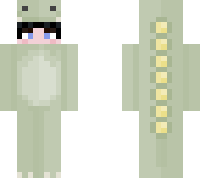 black hair dino pjs
