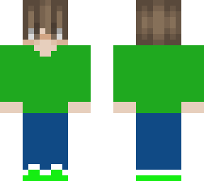 boy w/ green shirt and brown hair