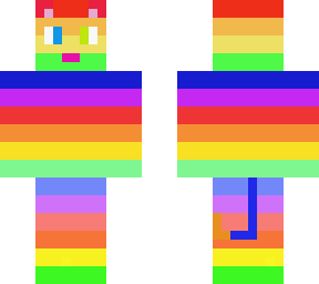 crazy rainbow cat