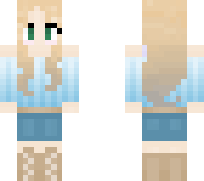 cute blonde girl (human version of the corsac fox skin)