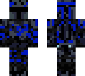 dark and blue mandalorian