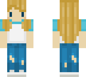 female teen cyan