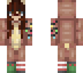 festive reindeer onesie with dark hair!