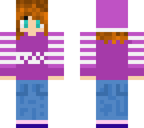 girl with purple sweater hood up