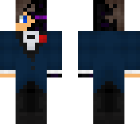 half enderman blue tuxedo