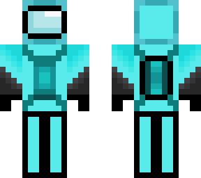 icy crewmate among us cyan