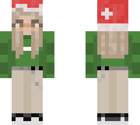 indie girl with santa hat
