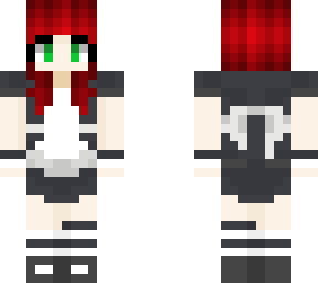maid dress redhead girl