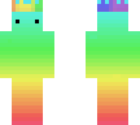Rainbow Slime King Minecraft Skins