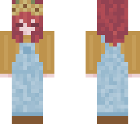 red hair overalls