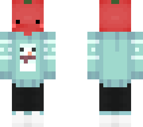 tomato blue snowman christmas sweater