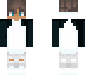 white clothes dark blue arms