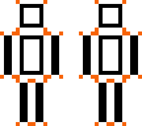 white-orange border