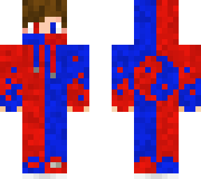 yin and yang but blue and red