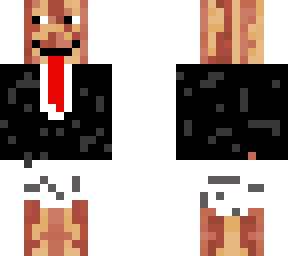 bacon man in suit and underwere