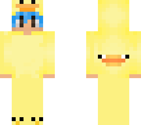 duck onesie boy blue hair