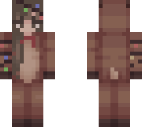 girl brown hair deer edited