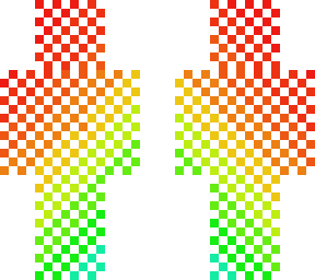 half rainbow chekkers
