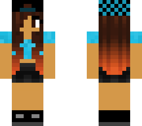 mixed race girl (light skin) with brown hair blue girl