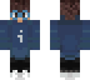 my iconic skin with blue glasses