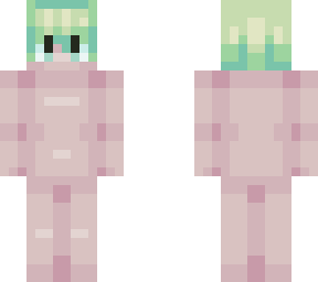 skin base - green hair tan skin (oc)