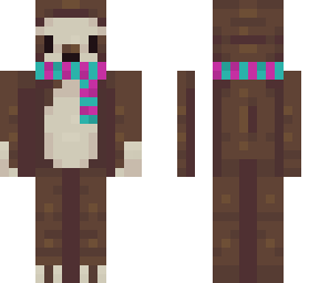 sloth with a scarff