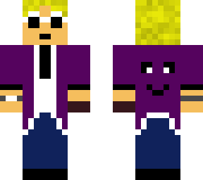 blond kid whit purple