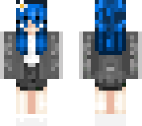 cute blue hair girl