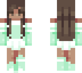 girl in green and white