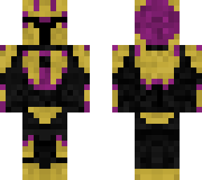 gold and pink mandalorian woman
