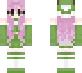 pink haired christmas girl