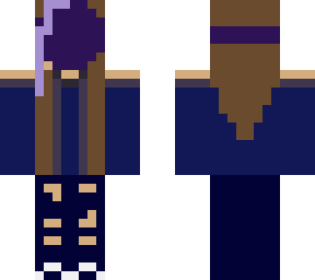 purple masked girl with ripped jeans