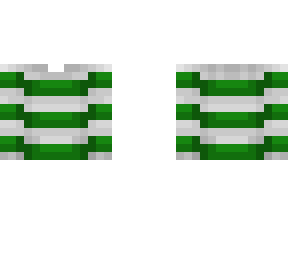sweater base - white & gray w/ green stripes
