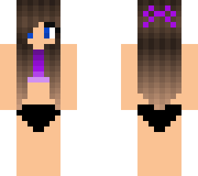 swimsuit girl in purple