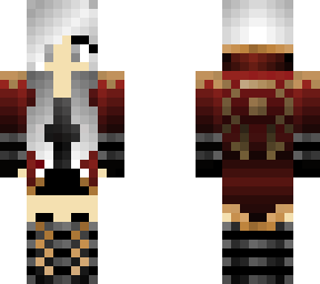white haired collage girl