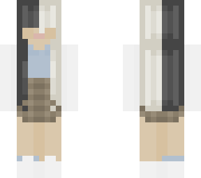 white jacket plaid skirt girl