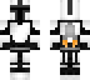 white mandalorian with jetpack