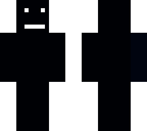 all vlack with white face