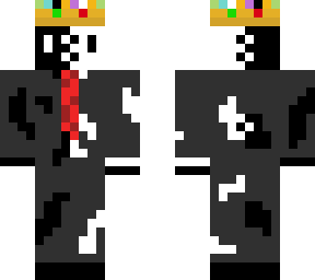 black and white stitched monster with suit (holes)