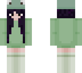 black haired frog girl