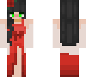 black haired lotus in dress