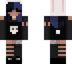 bunny hat girl with split dye hair
