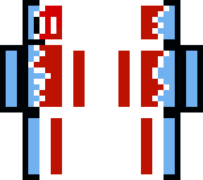 cyan red 3d skin