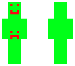 dummy green and white