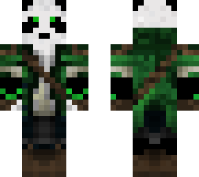 green travaling panda