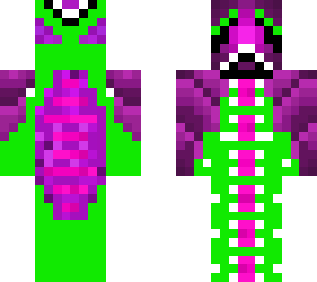 green v purple dragon