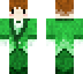 man in green suit
