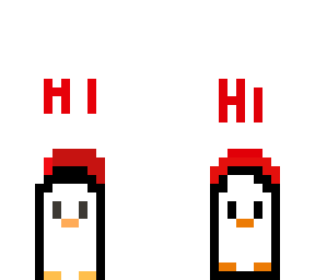 penguin in hat