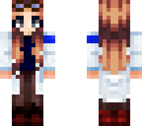 scientist, lab coat, girl, long hair, chemist